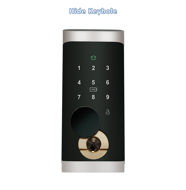 Tuya TTlock App Automatic Smart Fingerprint Door Lock with Single Latch Body Card Key Password Deadbolt Digital Door lock