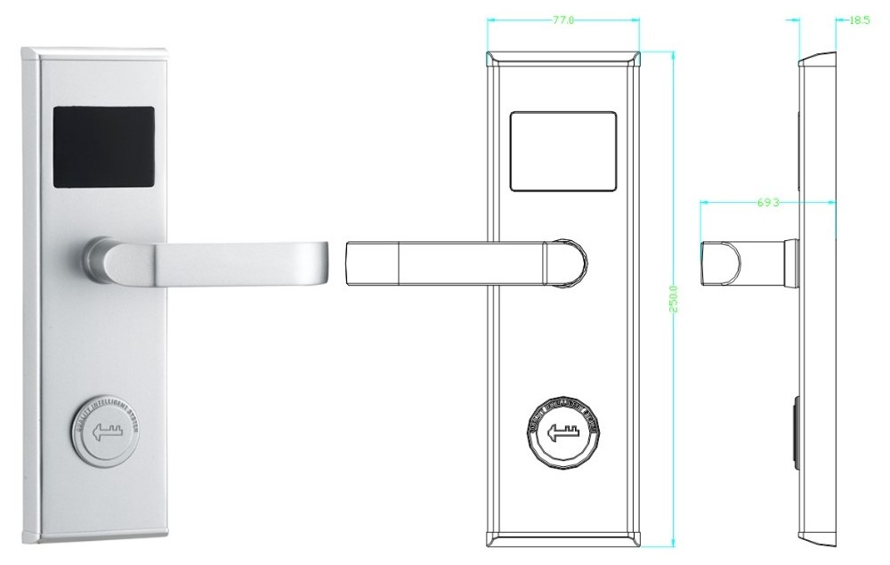 2020 hot selling RFID card hotel door lock with free hotel software