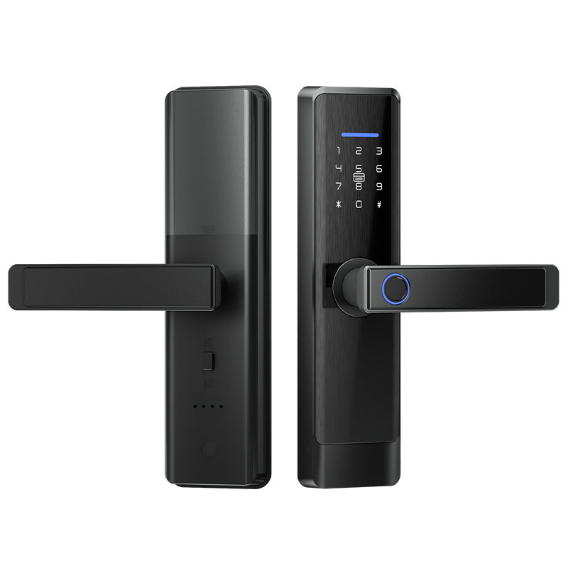 Wifi fingerprint TTLock Tuya Smart Door Lock with Fingerprints, codes password, smart card and mechanical keys access control