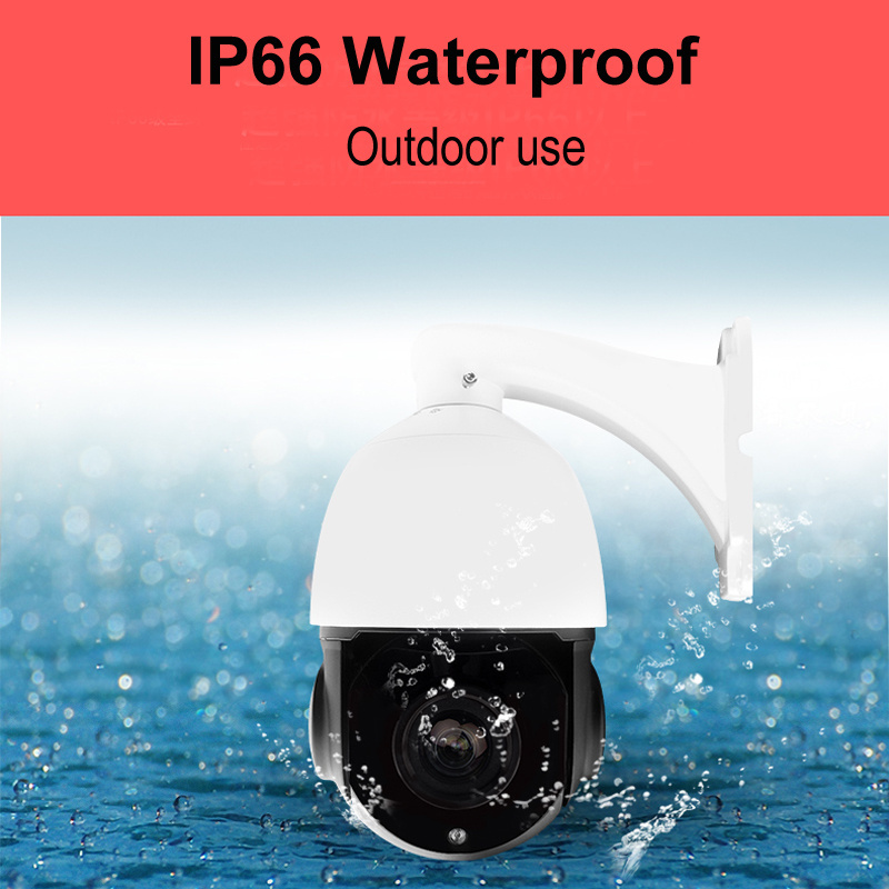 8 megapixel 4K PTZ camera with rotate 20x optical zoom wired IP POE Metal waterproof Outdoor PTZ camera two way audio