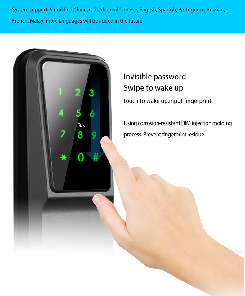 Intelligent Password Digital Deadbolt Electric Door Lock with RFID Smart Card Ble TTLock App