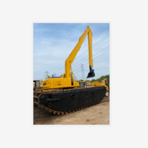 Used Amphibious excavator, used PC200 swampy excavator, used boat excavator on hot sale