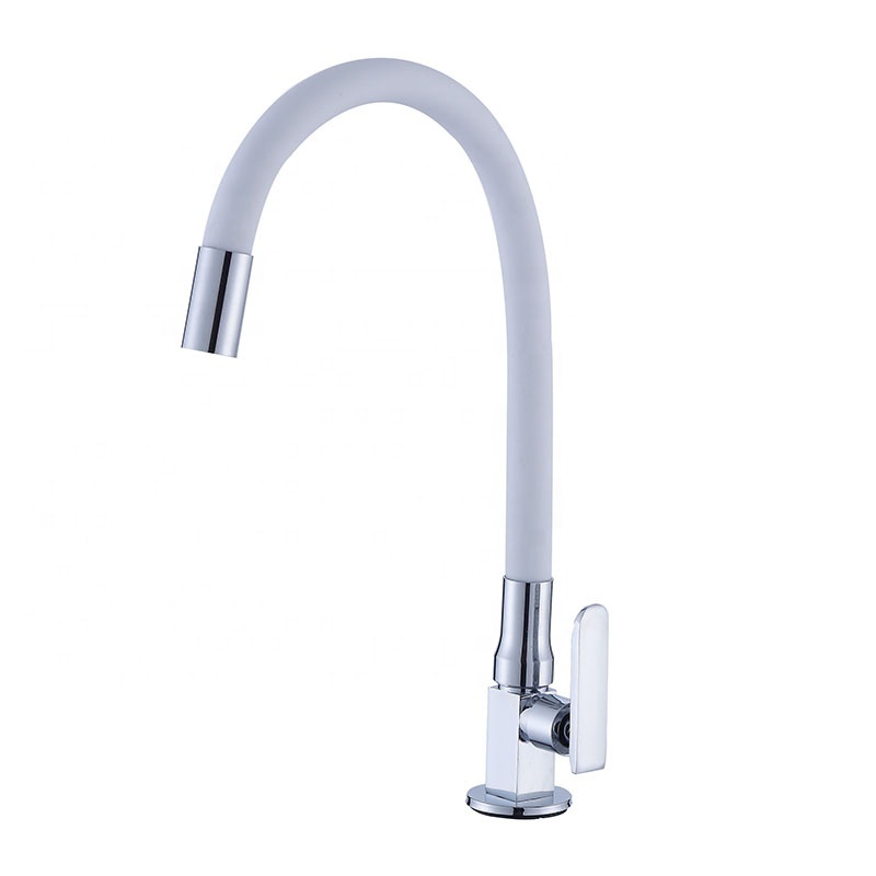 Silicone Tube Kitchen Faucet Zinc Pull Water Tap Sinks Single Handle Deck Mounted Cold Water Faucet