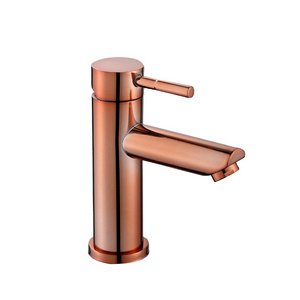 Rose Gold Bathroom Faucet Kitchen 201 Single Handle Sink Faucet Modern Bathroom Single Hole Water Faucet Supplier