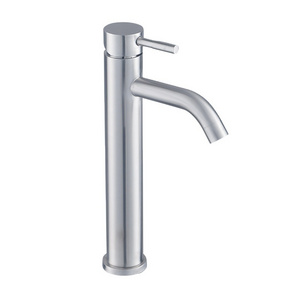 Bathroom Mixer Faucet Brushed Stainless Steel 201 Water Mixer Faucet Basin Tap Single Handle