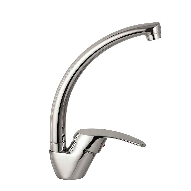 Chrome plating cross handle modern stylish kitchen faucet