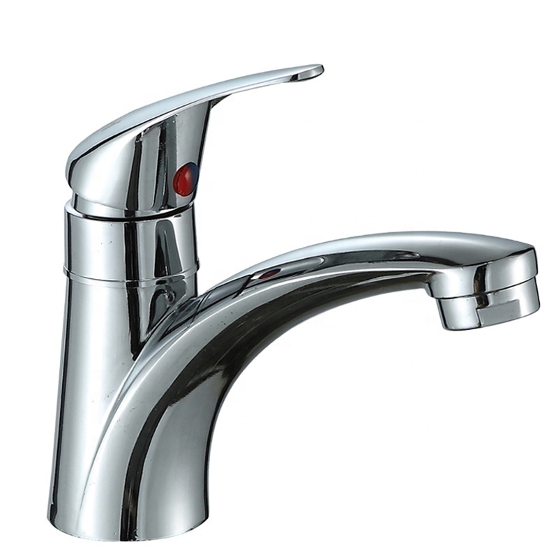 High Quality Low Price Zinc Single Handle Chrome Plated  Bathroom Faucet Manufactures Bathroom Mixer Faucet