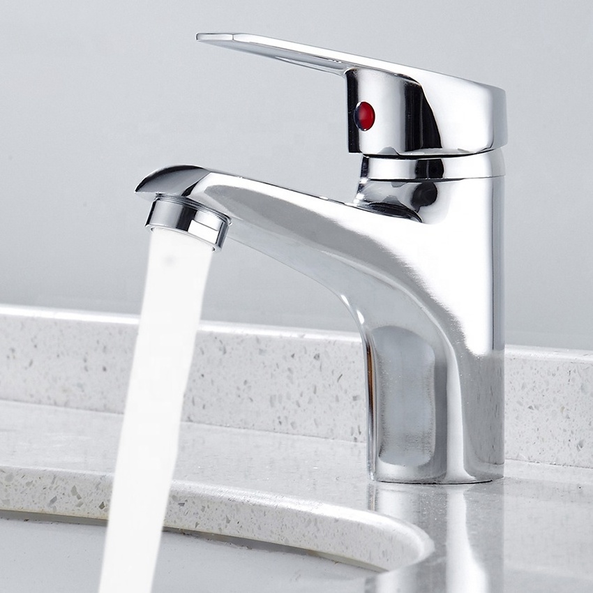 Modern venus sanitary zinc bathroom tap hot and cold single lever wash face basin water mixer faucet