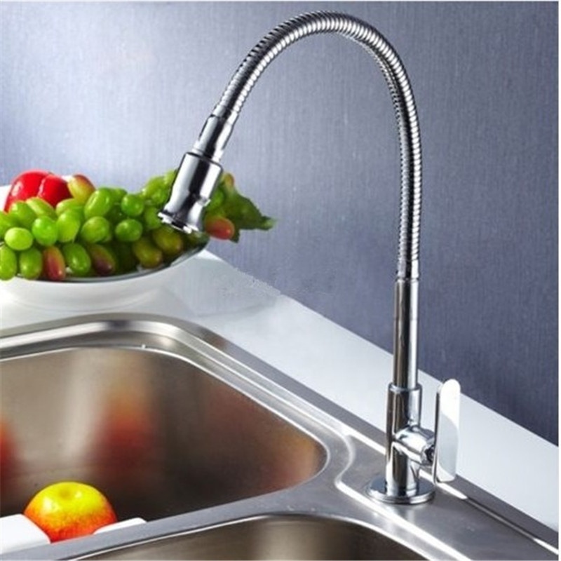 360 Rotating Basin Swivel Tap Spout Cold Water Kitchen Sink Flexible Faucet for Jooka Faucet Manufactures