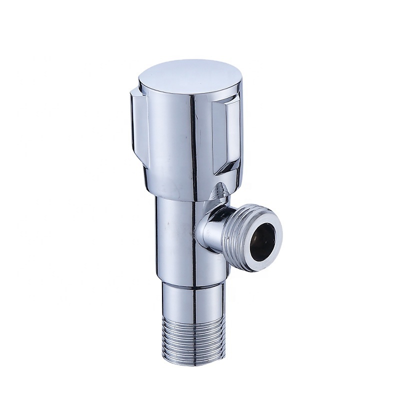 Cheap chrome iron Angle Cock Stop Valve With Plastic ABS Chrome Handle