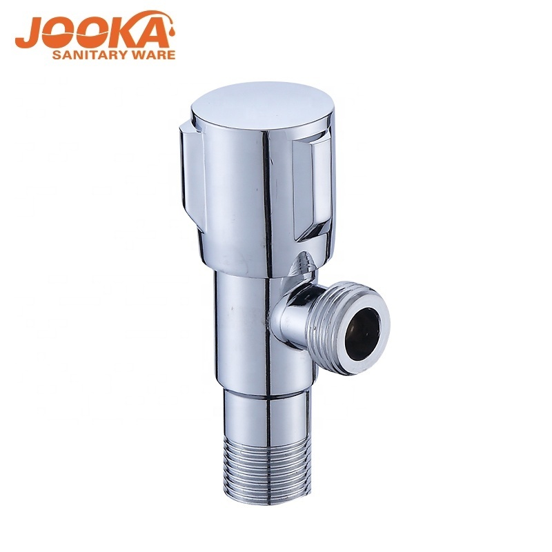 Cheap chrome iron Angle Cock Stop Valve With Plastic ABS Chrome Handle