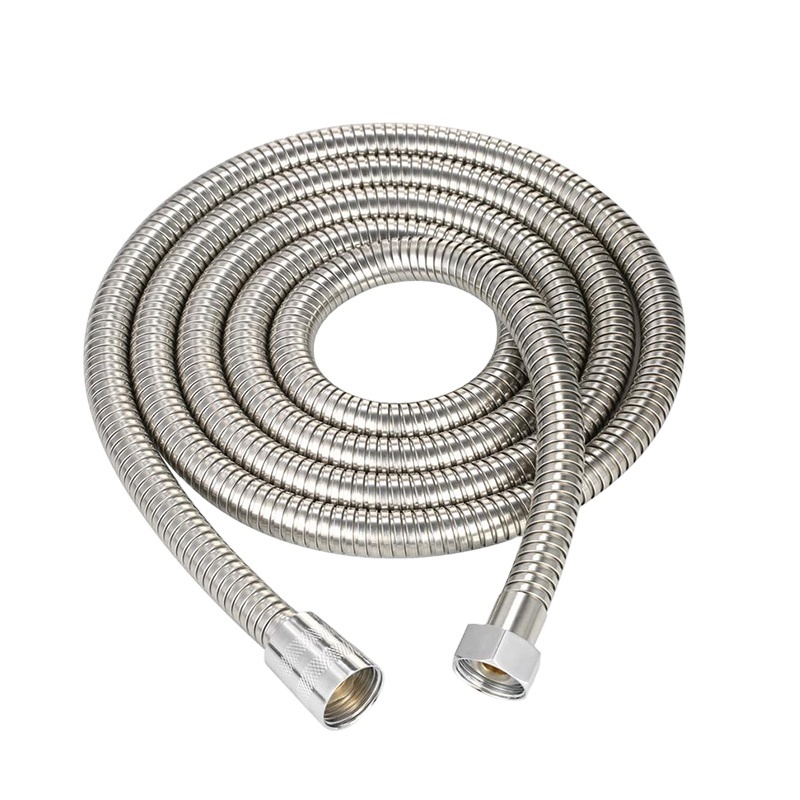 Factory Cheap Sliver Double Lock EPDM/PVC Stainless Steel Shower Hose Flexible Chrome Plating Shower Hose