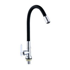 Factory Design Chrome Plated Single Cold Water Mixer Faucet Kitchen Flexible Tap Gourmet Faucet