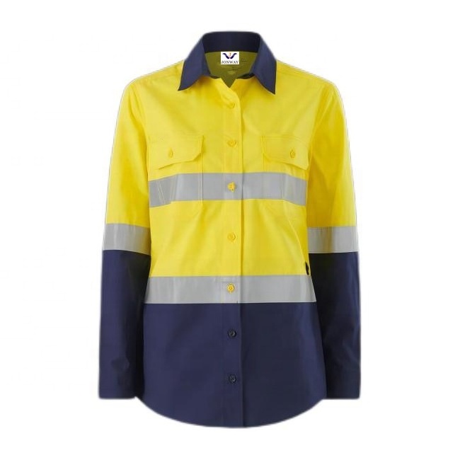 High Visibility 100% Cotton  Coal Mining Long Sleeve Construction uniform design Reflective work suits  clothes