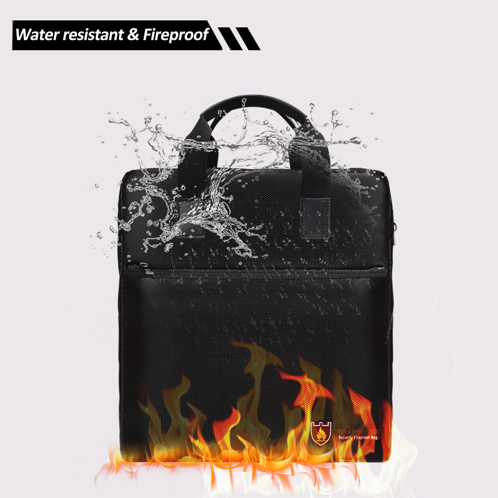 Portable Fireproof Briefcase Waterproof Document Bag Safety Protection Storage Storage Box