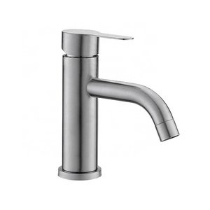 Modern Design Faucets  Mixers & Taps Single Handle Bathroom Basin Faucet  Hot And Cold Water Mixer  Stainless Steel 201