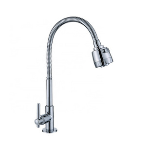 JOOKA Commercial Single Cold Kitchen Sink Faucet Flexible SUS Hose With Sprayer For Kitchen Faucet Manufactures