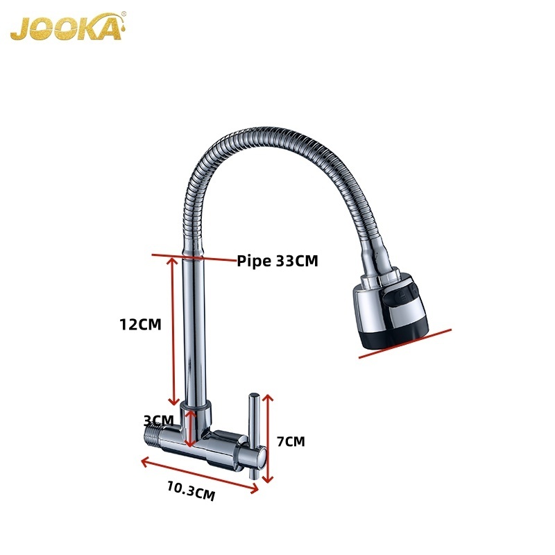 Taps Manufacture Single Lever Cold Water Faucet Taps Kitchen Zinc Material Wall Mounted Manufactures