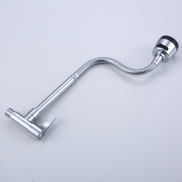 Style Wall Mounted Kitchen Sink Faucet Flexible Tap Hot Sale Trendy Single Handle Modern Kitchen Designs Family Hotel Kitchen