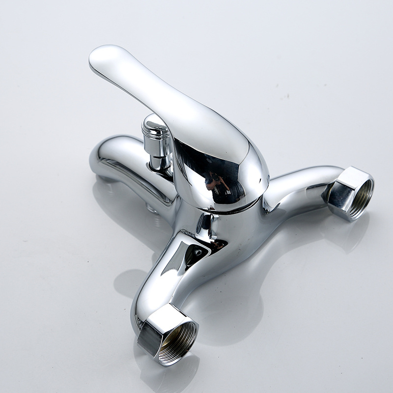 Wholesale JOOKA  Brass Chrome Or Ss Bathroom Wall Mount Mixer Bathtub Bath Shower Faucet Taps