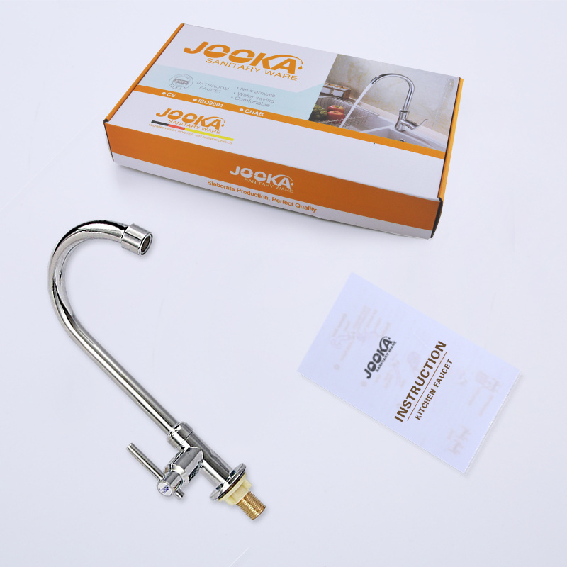 Jooka Goose Neck Chrome Surface Finishing Kitchen Faucet