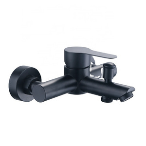 Sanitary Ware Factory Design Bath & Shower Faucet Black 304 Stainless Steel Ceramic Spool Hot And Cold Water Mixer Tap