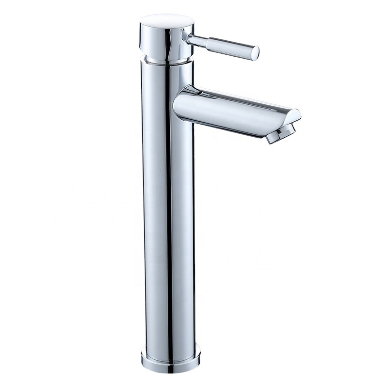 Modern Chrome Stainless Steel 201 Ceramic Cartridge Basin Mixer Faucet for Bathroom