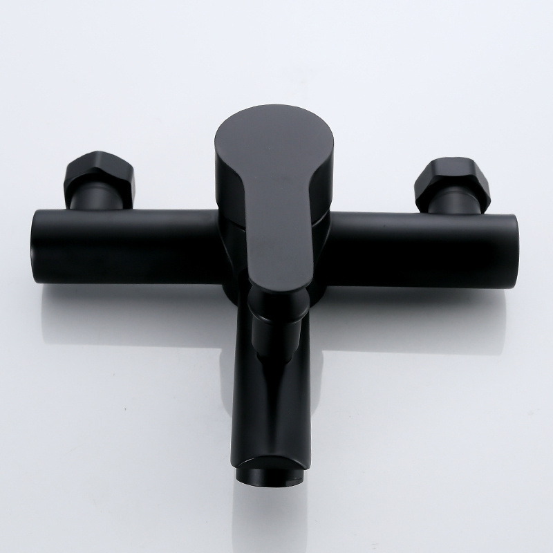 Sanitary Ware Factory Design Bath & Shower Faucet Black 304 Stainless Steel Ceramic Spool Hot And Cold Water Mixer Tap