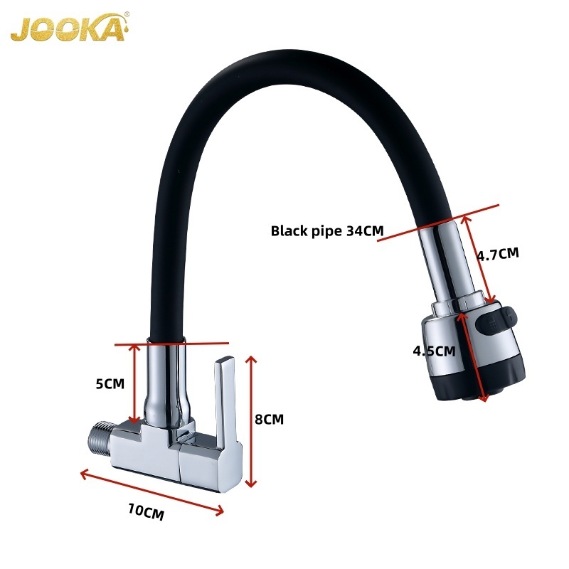 China Design Kitchen Faucet Black Color Zinc Body Faucet Kitchen Tap For Hotel Apartment Kitchen