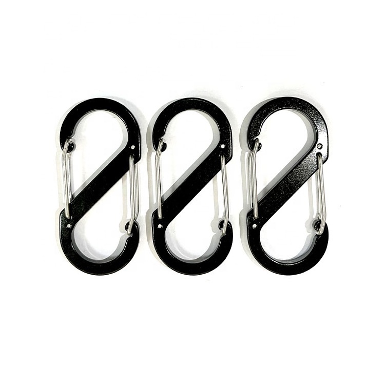 40mm*88mm 30mm*66mm S Type Hook Carabiner Clip Buckle Outdoor Camping Aluminum Spring Snap Hook