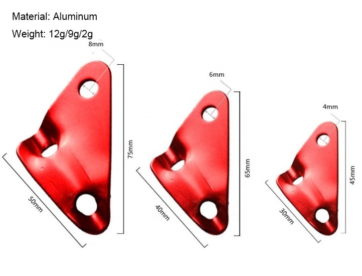 Aluminum triangle shaped tent adjuster rope runner cord  guyline tensioners with 4mm 6mm 8mm holes