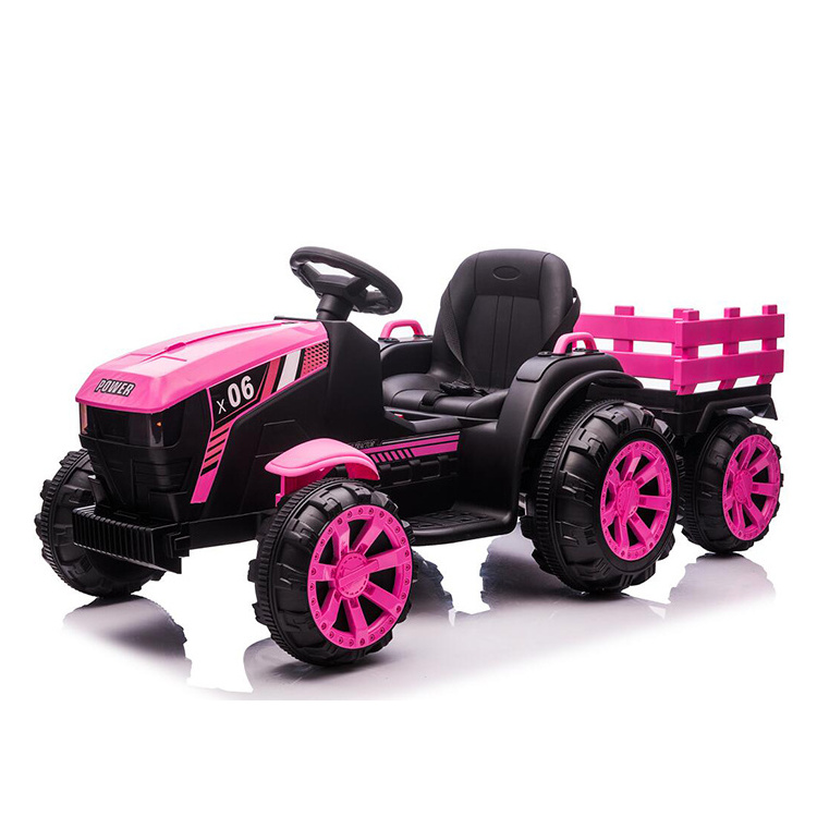 New Arrival 12V Children Electric car Tractor Ride on Kids Electric toy with trailer