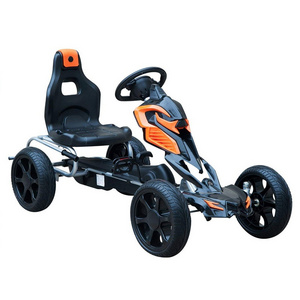 Outdoor Pedal Go Kart Kids 4 Wheel Ride On Car with Racing Steering Wheel