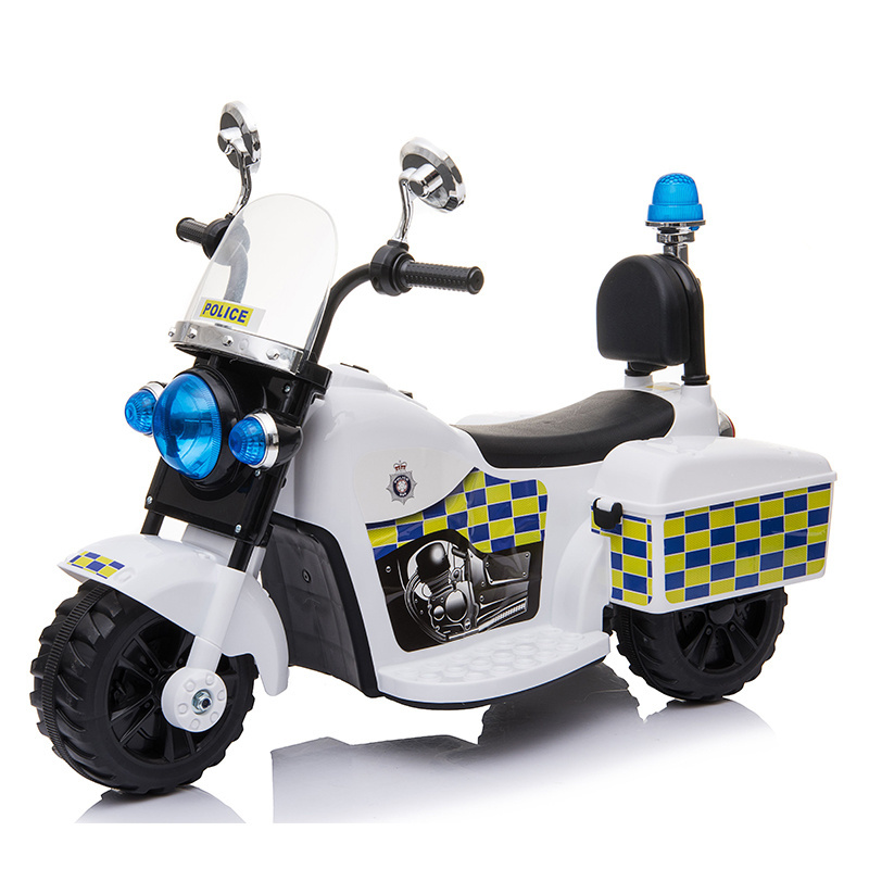 Kids Electric Motorbike Ride On Police Bike 6V Battery Powered Vehicle 2 Years