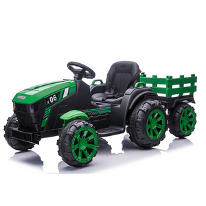 New Arrival 12V Children Electric car Tractor Ride on Kids Electric toy with trailer