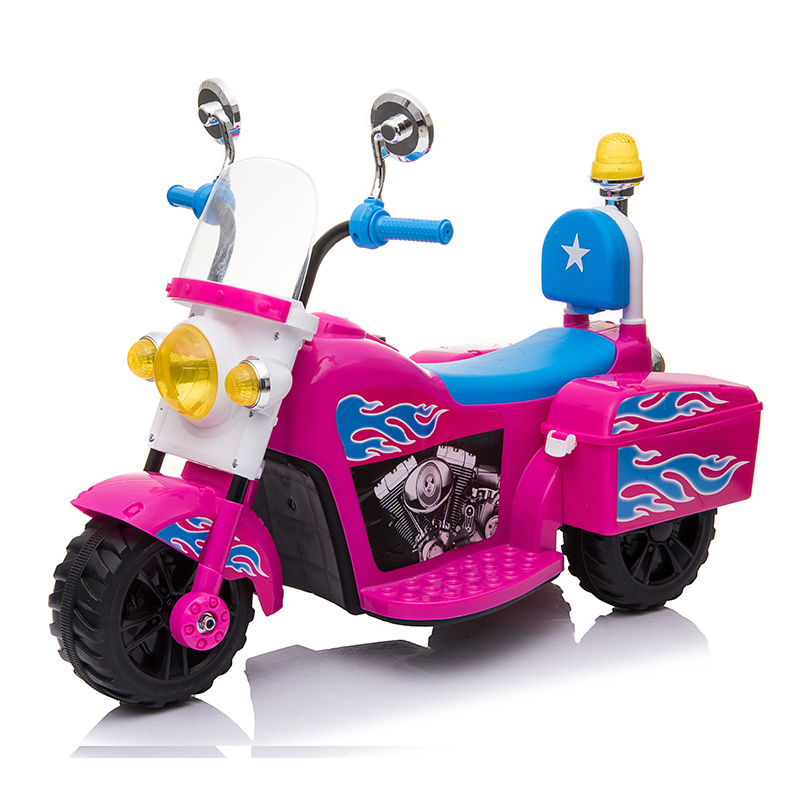 Kids Electric Motorbike Ride On Police Bike 6V Battery Powered Vehicle 2 Years