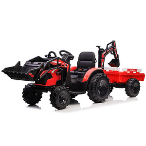 New Arrival 24V Children Electric Tractor Ride on Kids Electric excavator with shovel bucket