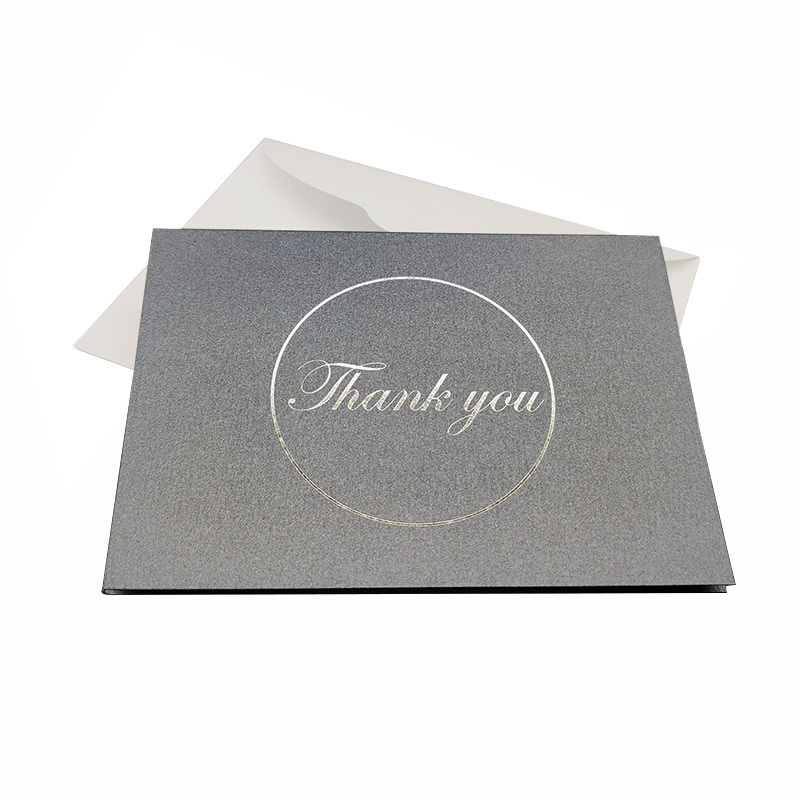 luxury Gold Foil Letterpress Business Gift card/Custom printing new design thank you card with envelope packaging