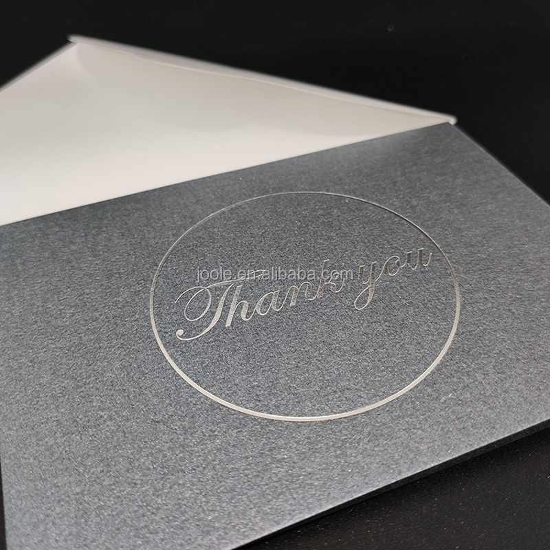 luxury Gold Foil Letterpress Business Gift card/Custom printing new design thank you card with envelope packaging