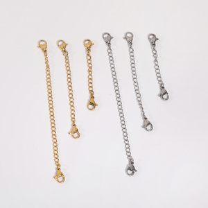 18k PVD Gold Plated Stainless Steel Chain  Extender Extension 5cm/7.5cm/10cm