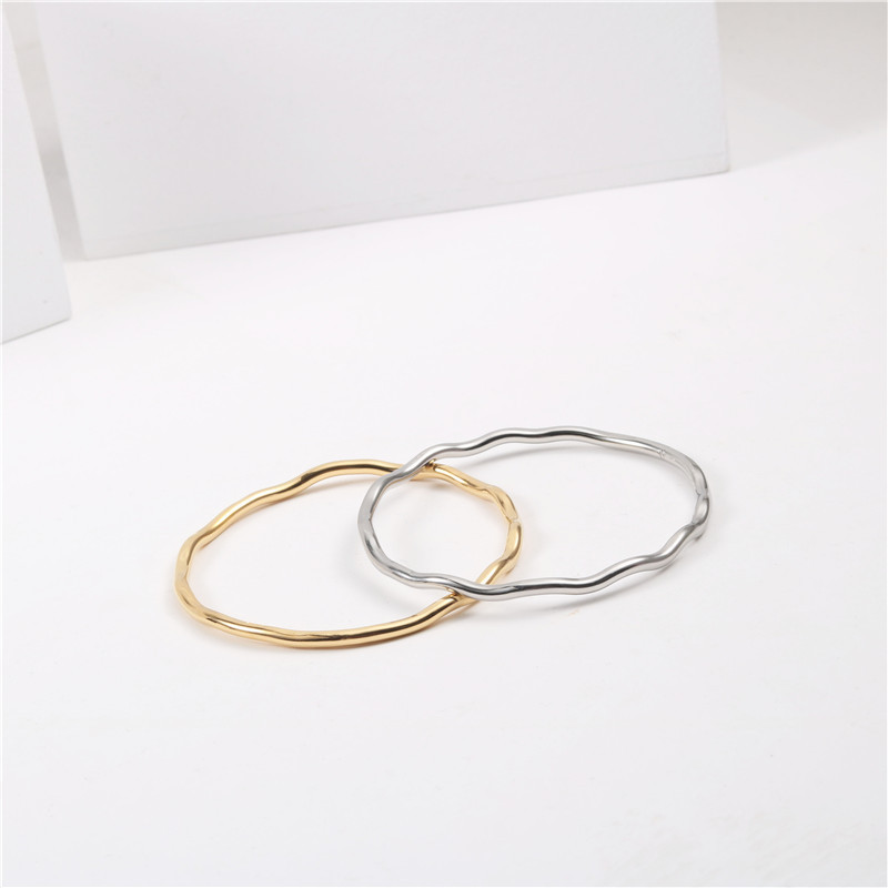 Joolim High Quality Stainless Steel Trendy Jewelry PVD Gold Plated Irregular Bracelet Chain Wholesale New Feature JEWELRY