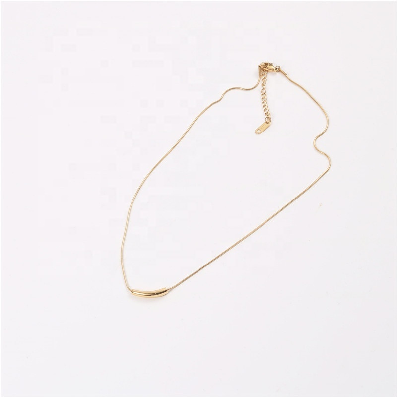 Joolim 18k Gold Plated Minimalist Bar Pendant Necklace Stainless Steel  Necklace Tarnish Free Gold Jewelry  Wholesale