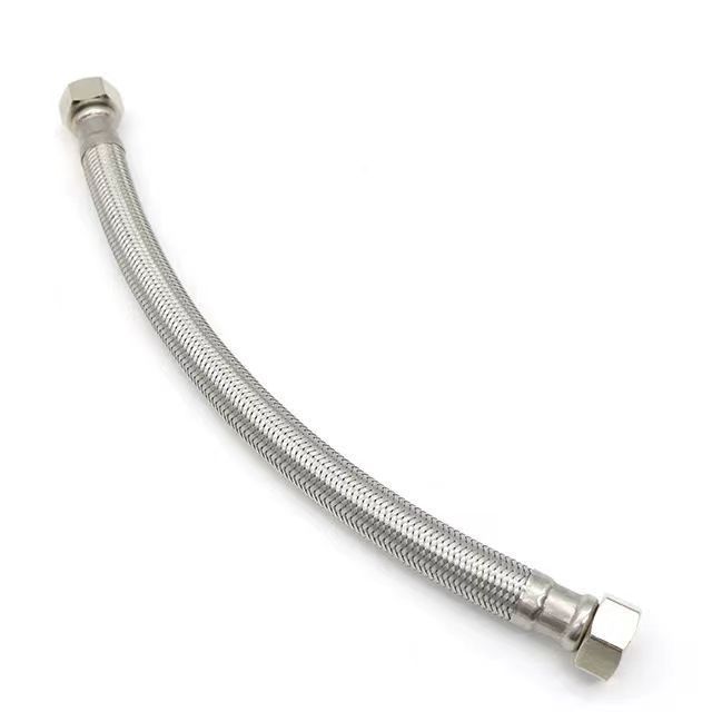 Modern 304 Stainless Steel Hose Metal Braided Double Head Inlet/Outlet Pips Cold Water Heater Faucet Household Toilet 4 Points