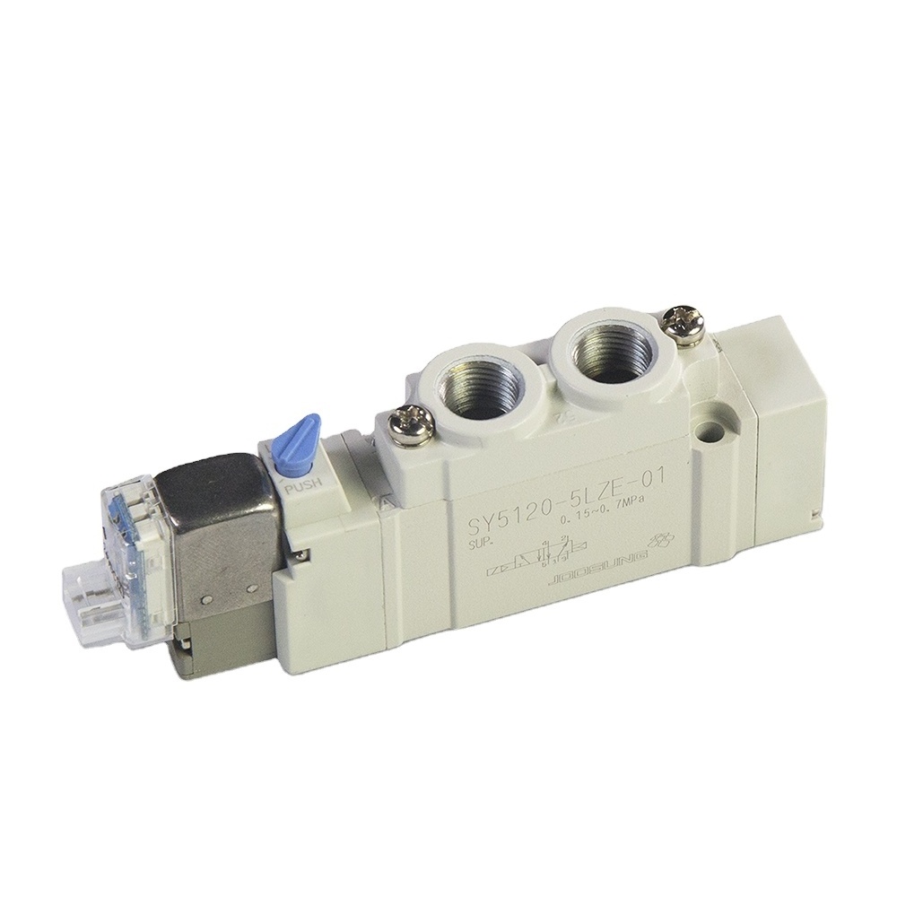 SY Series SMC type SY3120-5LOU-C4 SY3120-5LOU-C6 Single Coil 2 Position 5 Way Airtac Type Pneumatic Solenoid Valve