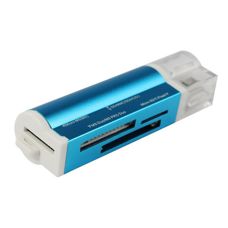 Hot Sell for Micro SD SDHC TF M2 MMC MS All in 1 USB 2.0 Multi Memory Card Reader