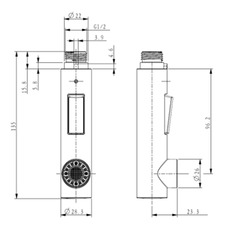 63718 Pull OUT High quality customized Kitchen Faucet Sprayer, Kitchen Faucet With Side Sprayer