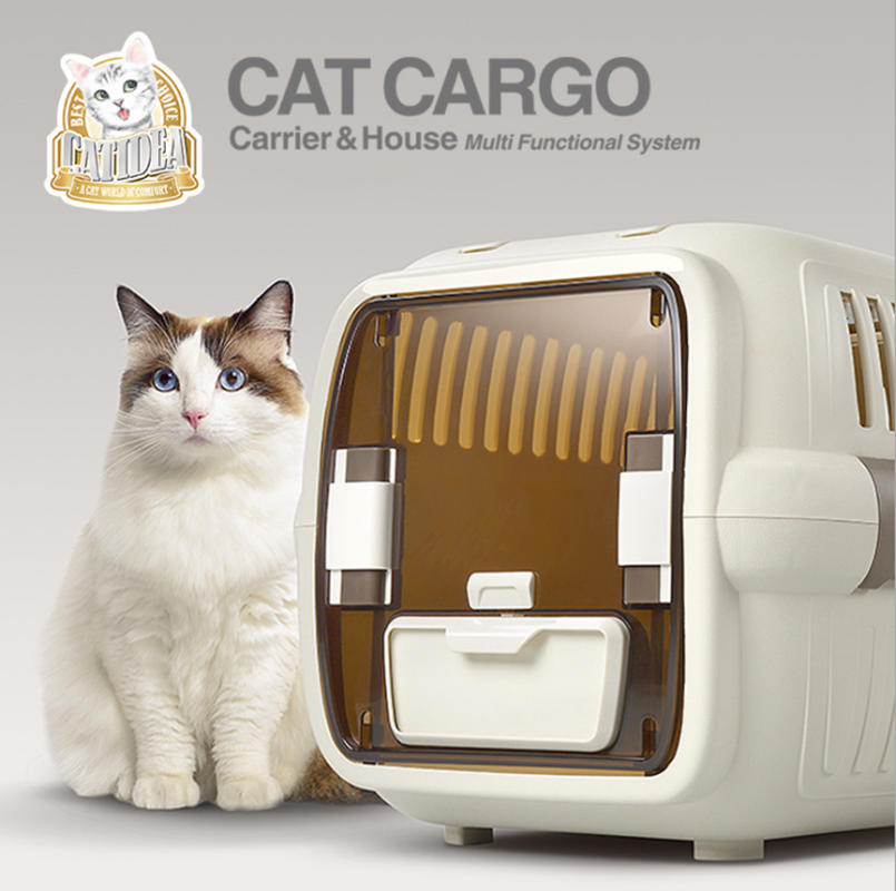 Pet travel and outdoor pet carry cage for cats and dogs plastic house pet cage air transport box