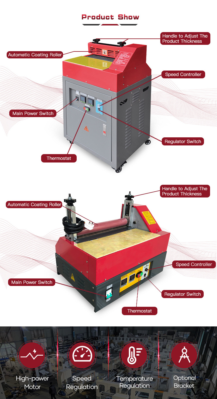 JRC400 Hot melt glue roller coating machine hot melt roll coating machine hot melt glue rolling machine