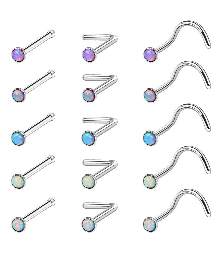 Factory Wholesale Fashion Nose Piercing 316L Stainless Steel Straight Rod Nose Ornament Nose Ring Piercing Ornament Unisex