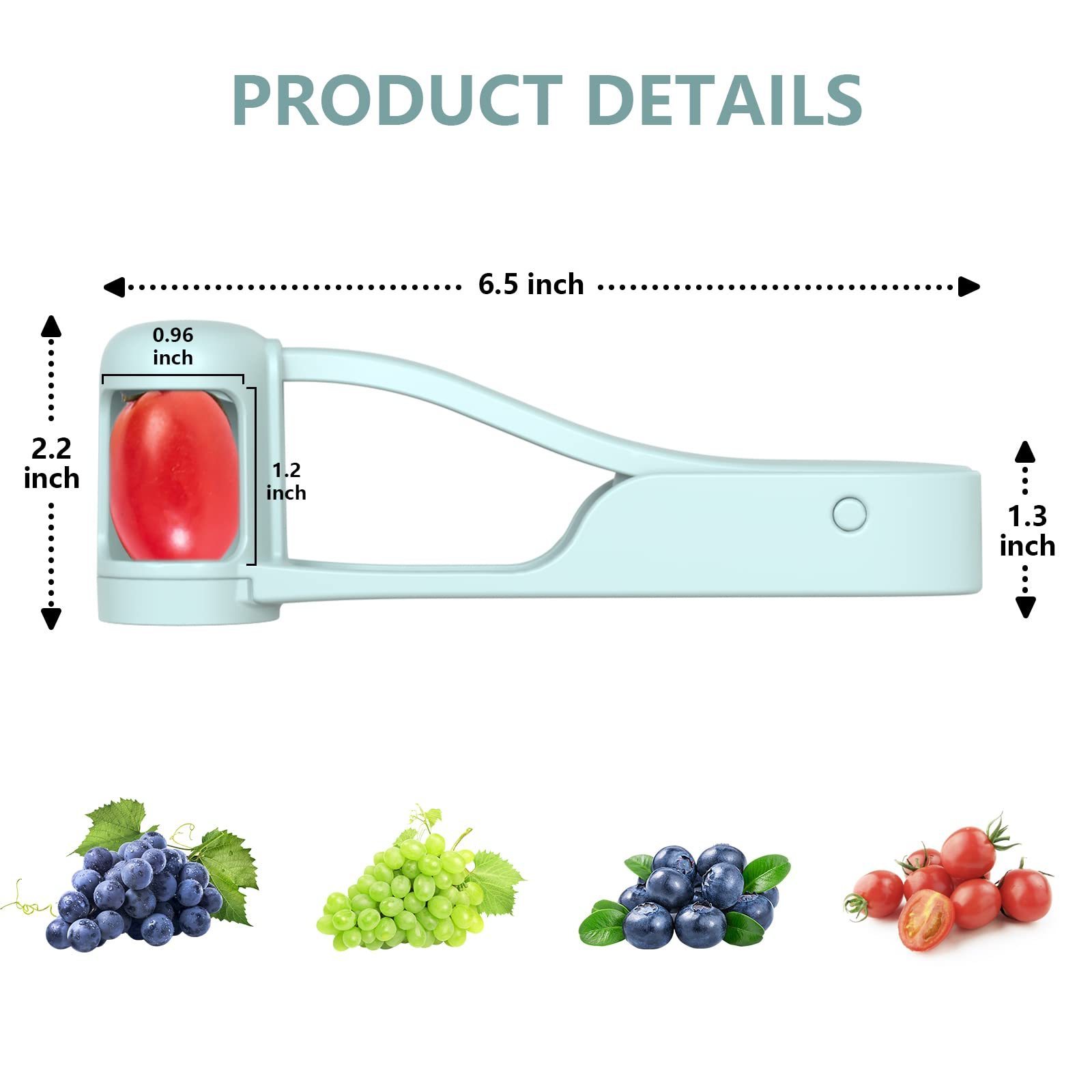 Fruit Cutters with Stainless Steel Blades, Grape Cutter for Baby Supplement, Daily Fruit and Veggie Divider